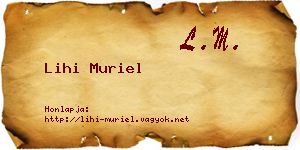 Lihi Muriel névjegykártya